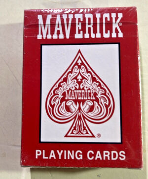 Maverick Playing Cards Poker Size Standard Face Red Deck Made in USA